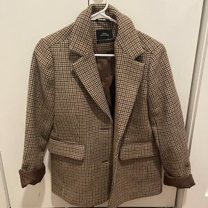 Urban Outfitters Houndstooth Blazer in Brown Size Small